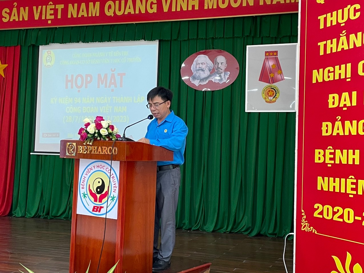 Ngày 28/07/2023, Công Đoàn cơ sở Bệnh viện Y học cổ truyền tỉnh Bến Tre tổ chức kỉ niệm 94 năm ngày thành lập Công đoàn Việt Nam (28/07/1929 – 28/07/2023)