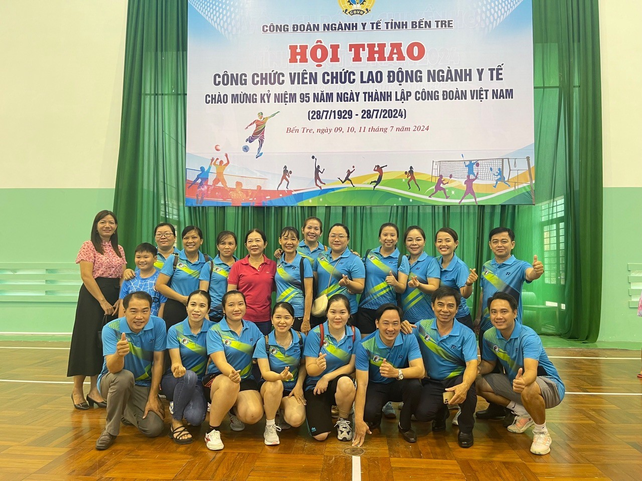 Công đoàn cơ sở Bệnh viện Y học cổ truyền tỉnh Bến Tre tham dự Hội thao kỷ niệm 95 năm ngày thành lập Công đoàn Việt Nam (28/7/1929-28/7/2024)
